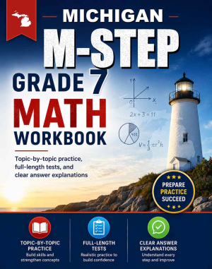 Michigan M-STEP 7th Grade Math Workbook