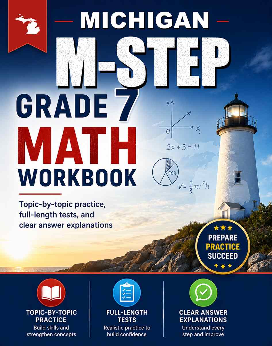Michigan M-STEP 7th Grade Math Workbook