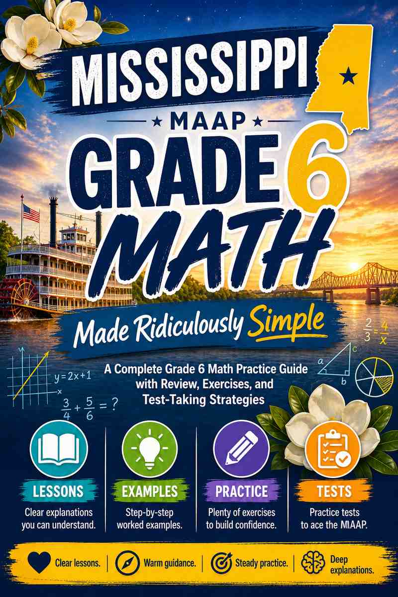 Mississippi MAAP Grade 6 Math Made Ridiculously Simple cover