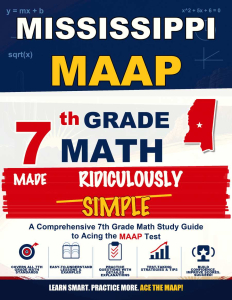 Mississippi MAAP Grade 7 Math Made Ridiculously Simple cover