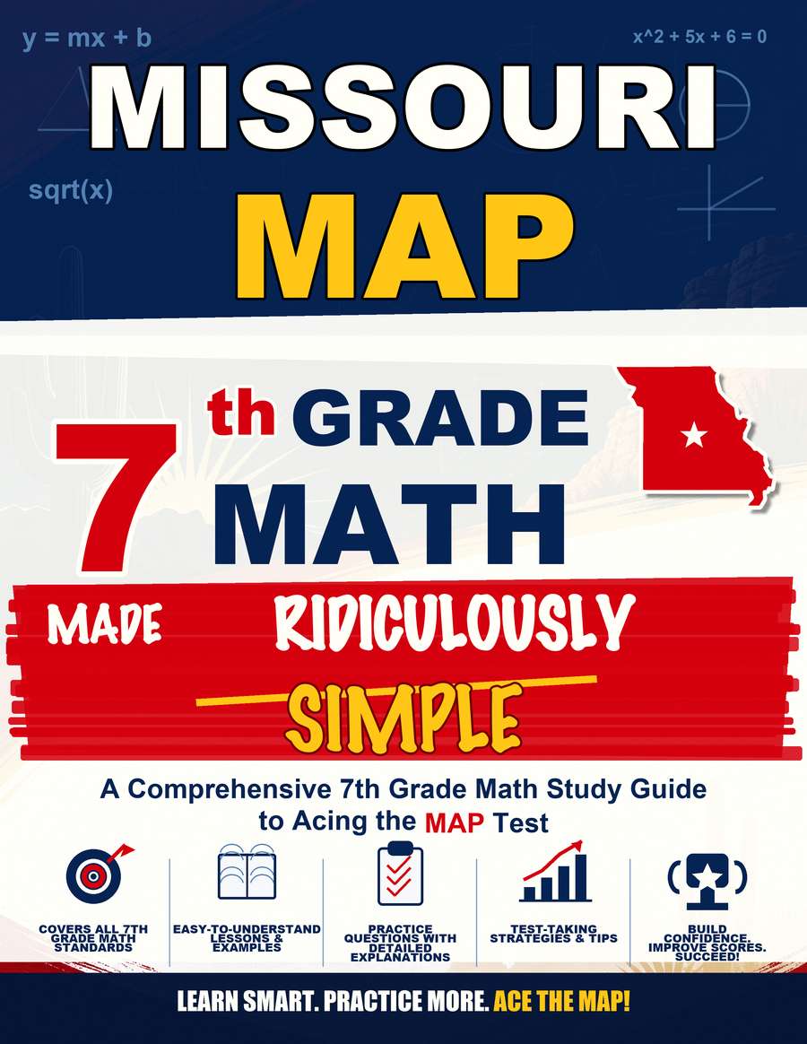 Missouri MAP Grade 7 Math Made Ridiculously Simple cover