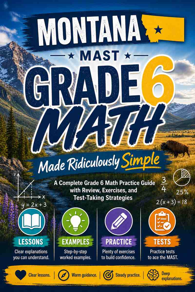 Montana MAST Grade 6 Math Made Ridiculously Simple cover