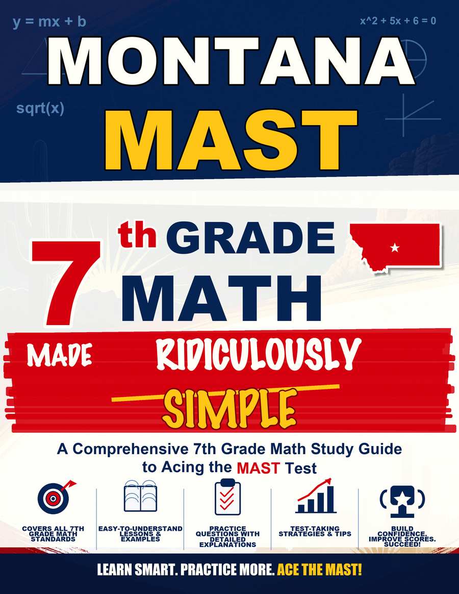 Montana MAST Grade 7 Math Made Ridiculously Simple cover