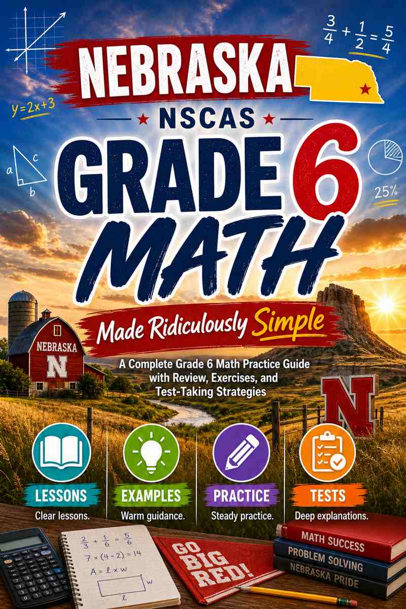 Nebraska NSCAS-Growth Grade 6 Math Made Ridiculously Simple cover