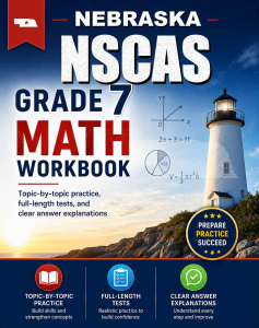 Nebraska NSCAS 7th Grade Math Workbook cover