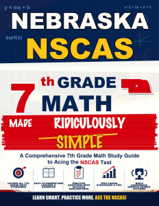 Nebraska NSCAS Grade 7 Math Made Ridiculously Simple cover