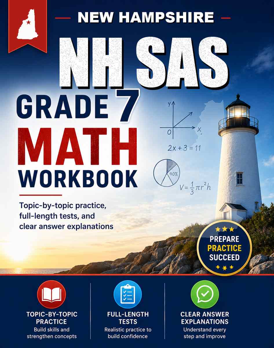 New Hampshire NH SAS 7th Grade Math Workbook