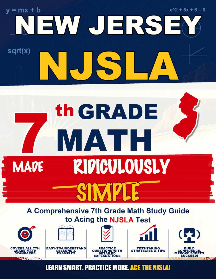 New Jersey NJSLA Grade 7 Math Made Ridiculously Simple cover