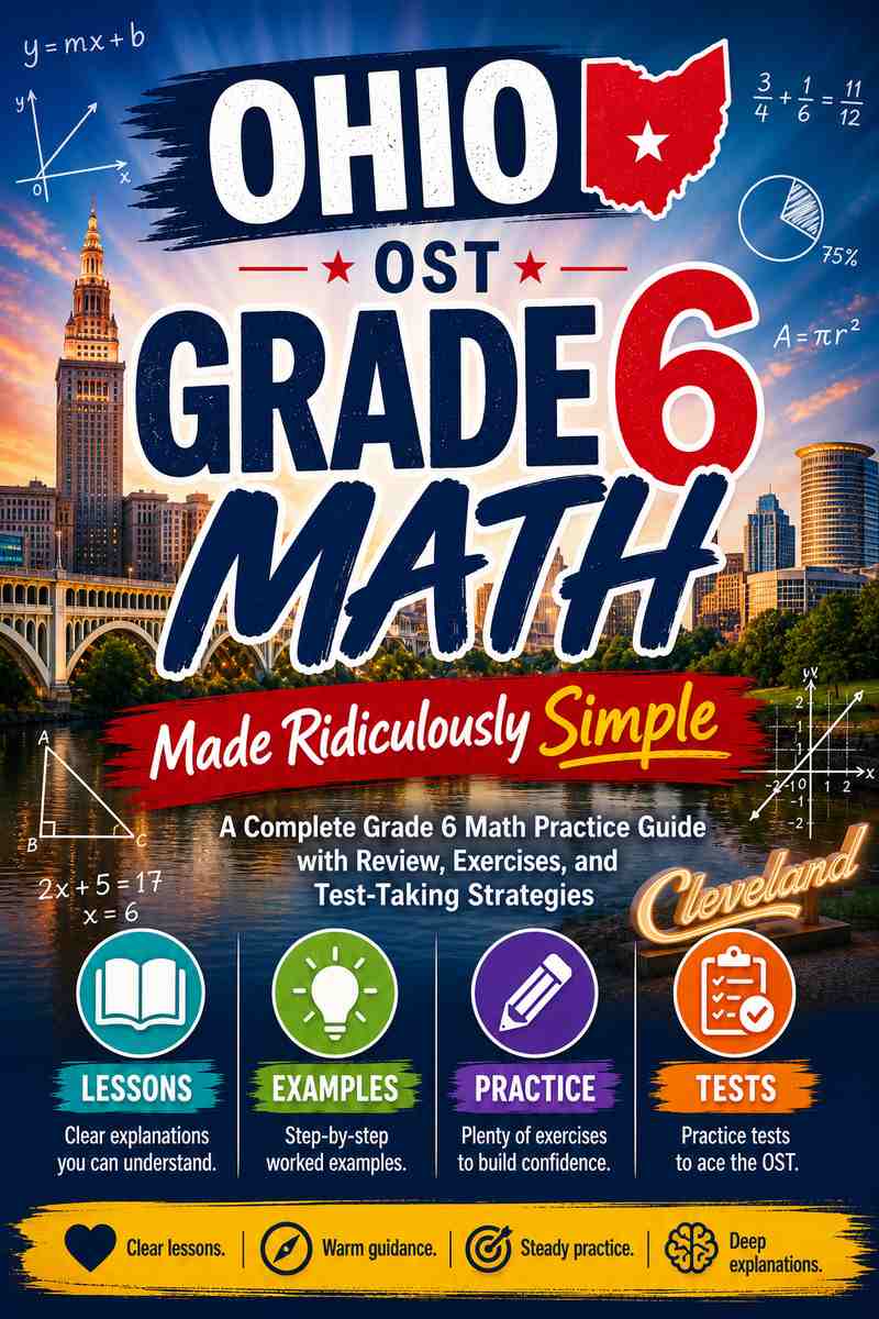 Ohio OST Grade 6 Math Made Ridiculously Simple cover