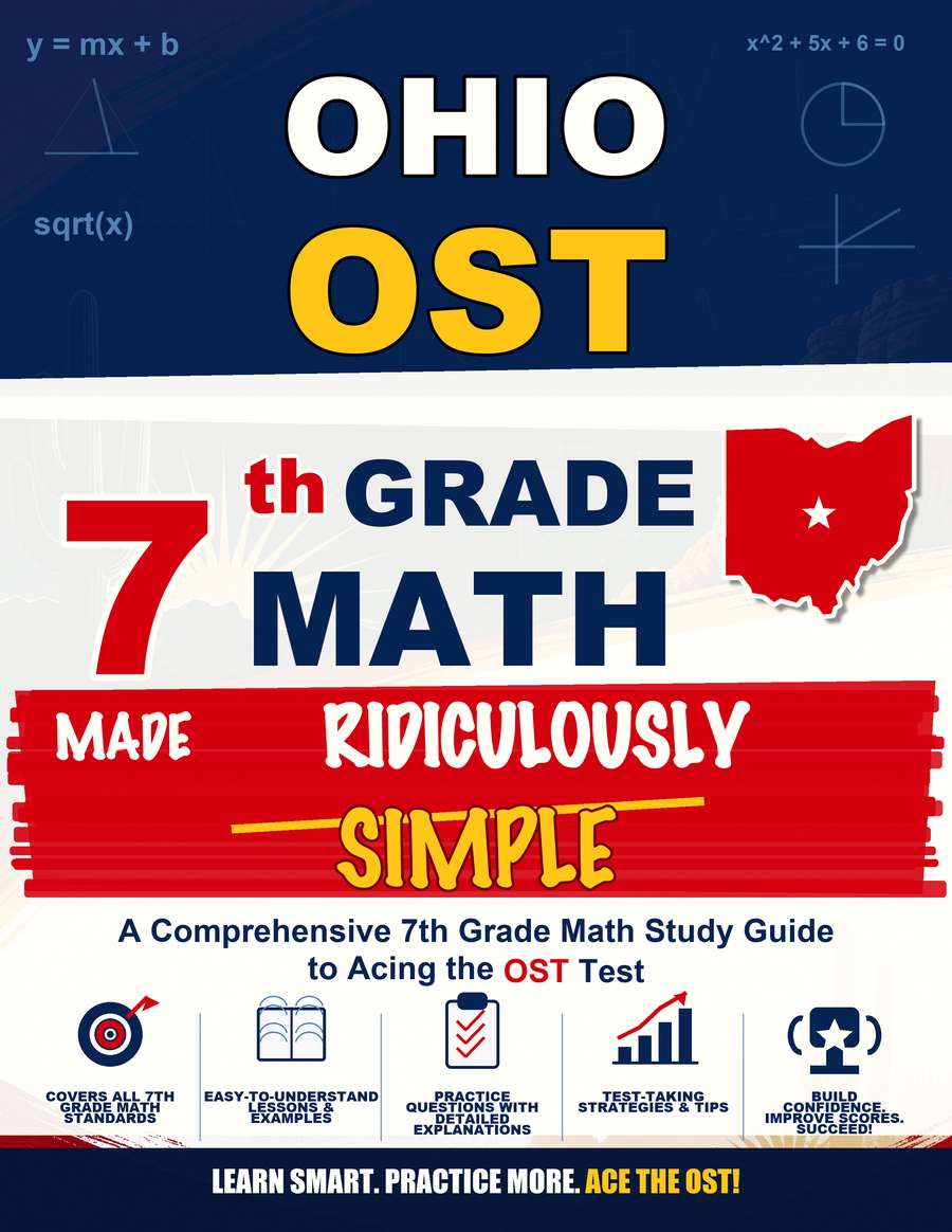 Ohio OST Grade 7 Math Made Ridiculously Simple cover