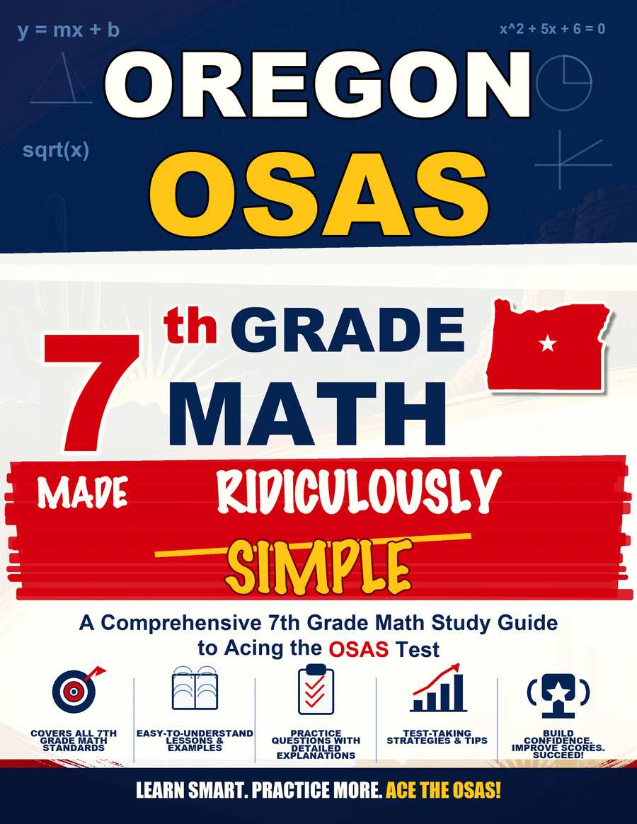 Oregon OSAS Grade 7 Math Made Ridiculously Simple cover