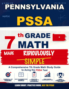Pennsylvania PSSA Grade 7 Math Made Ridiculously Simple cover
