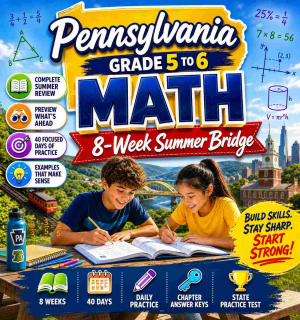 Pennsylvania Summer Math Bridge Grade 5 to Grade 6