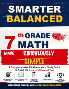 Smarter Balanced Grade 7 Math Made Ridiculously Simple cover