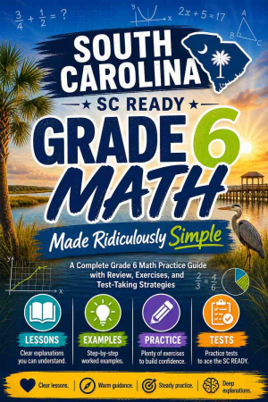 South Carolina SC READY Grade 6 Math Made Ridiculously Simple