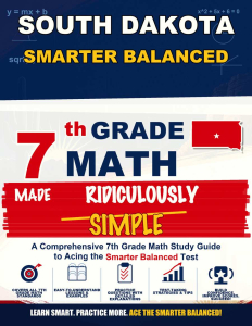 South Dakota Smarter Balanced Grade 7 Math Made Ridiculously Simple cover