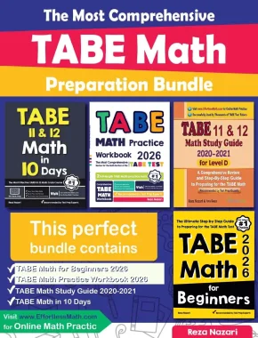 The Most Comprehensive TABE Math Preparation Bundle: Includes TABE Math Prep Books, Workbooks, and Practice Tests