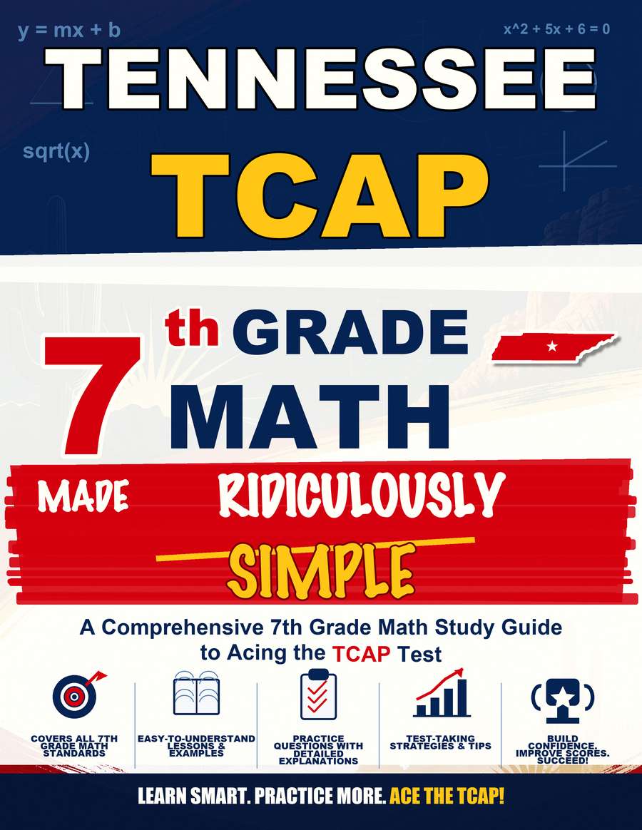 Tennessee TCAP Grade 7 Math Made Ridiculously Simple cover