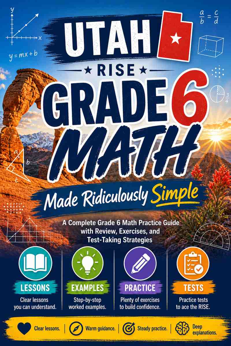 Utah RISE Grade 6 Math Made Ridiculously Simple cover