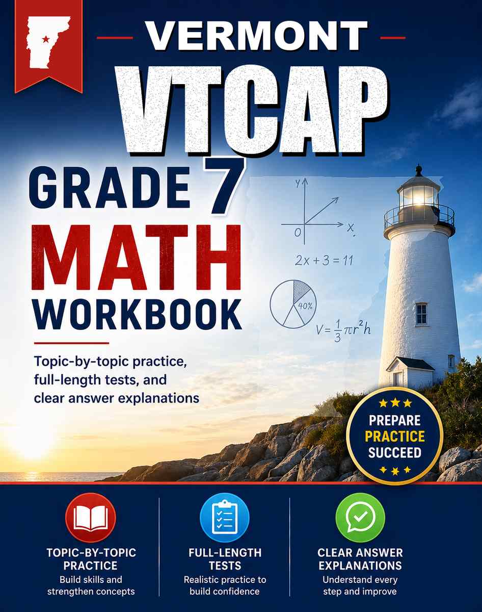 Vermont VTCAP 7th Grade Math Workbook