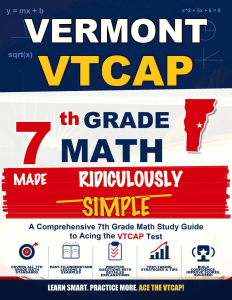 Vermont VTCAP Grade 7 Math Made Ridiculously Simple cover