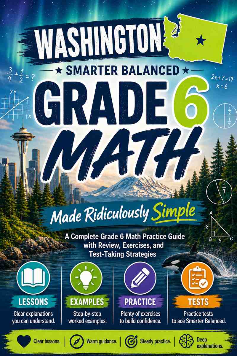 Washington Smarter Balanced Grade 6 Math Made Ridiculously Simple cover