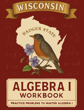 Wisconsin Algebra I Workbook + 2 Full Length Practice Tests
