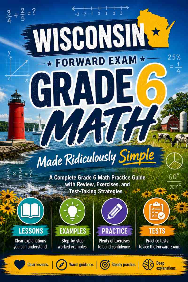 Wisconsin Forward Exam Grade 6 Math Made Ridiculously Simple cover