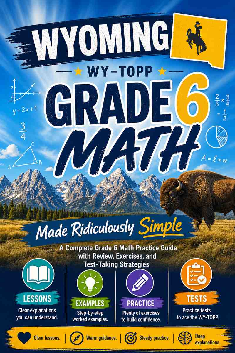 Wyoming WY-TOPP Grade 6 Math Made Ridiculously Simple cover
