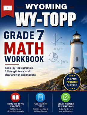 Wyoming WY-TOPP 7th Grade Math Workbook