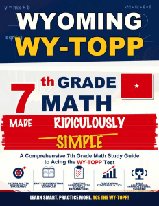 Wyoming WY-TOPP Grade 7 Math Made Ridiculously Simple cover