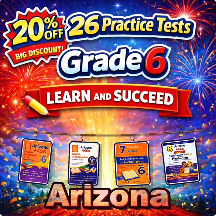Arizona Grade 6 ELA Preparation Bundle cover