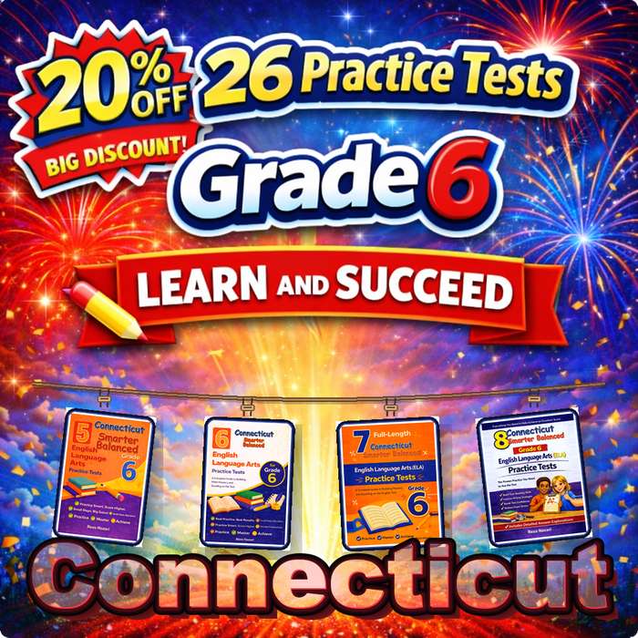 Connecticut Grade 6 ELA Preparation Bundle cover