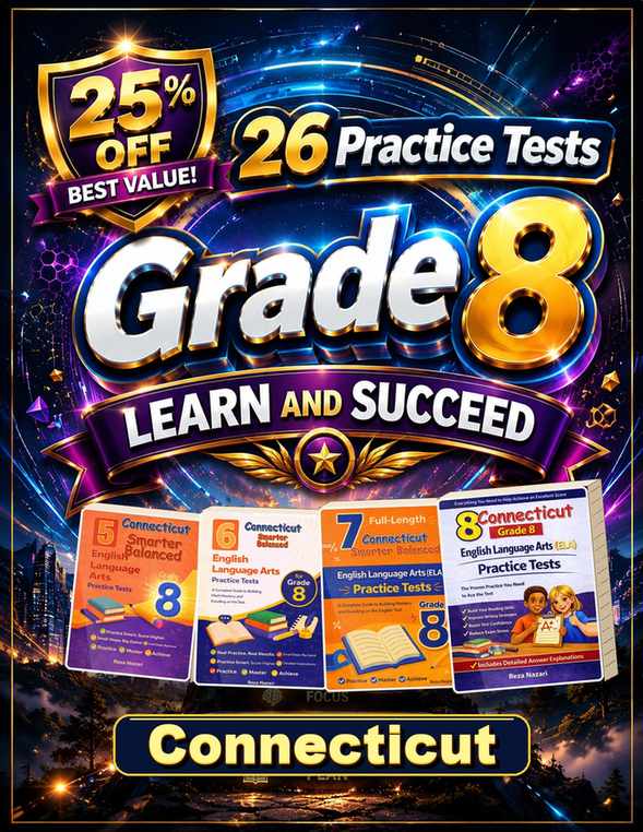 Connecticut Grade 8 ELA Preparation Bundle cover