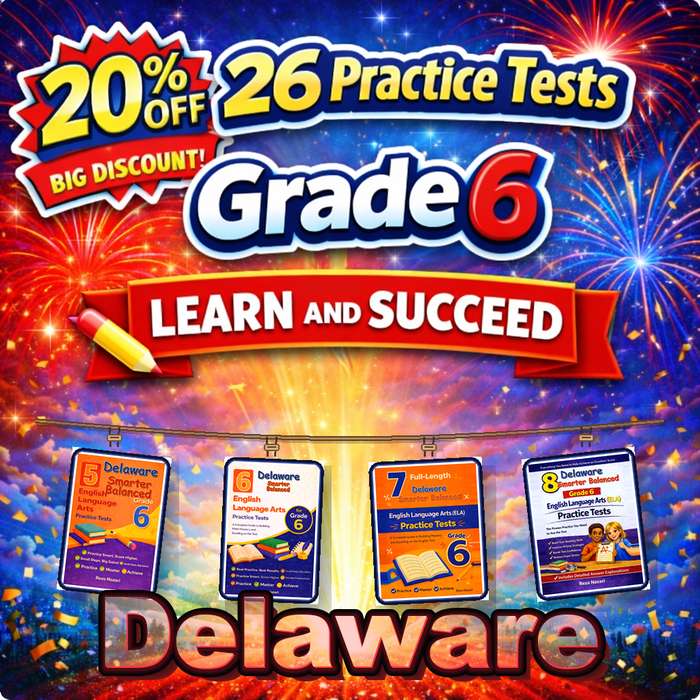 Delaware Grade 6 ELA Preparation Bundle cover