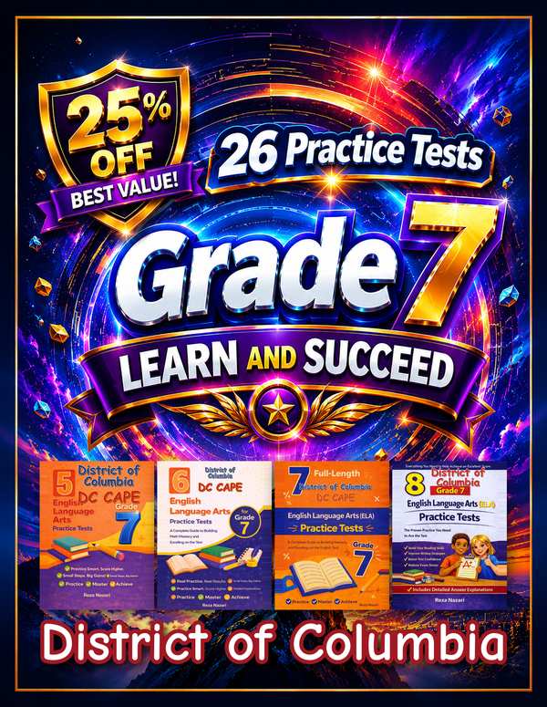 District of Columbia Grade 7 ELA Preparation Bundle cover