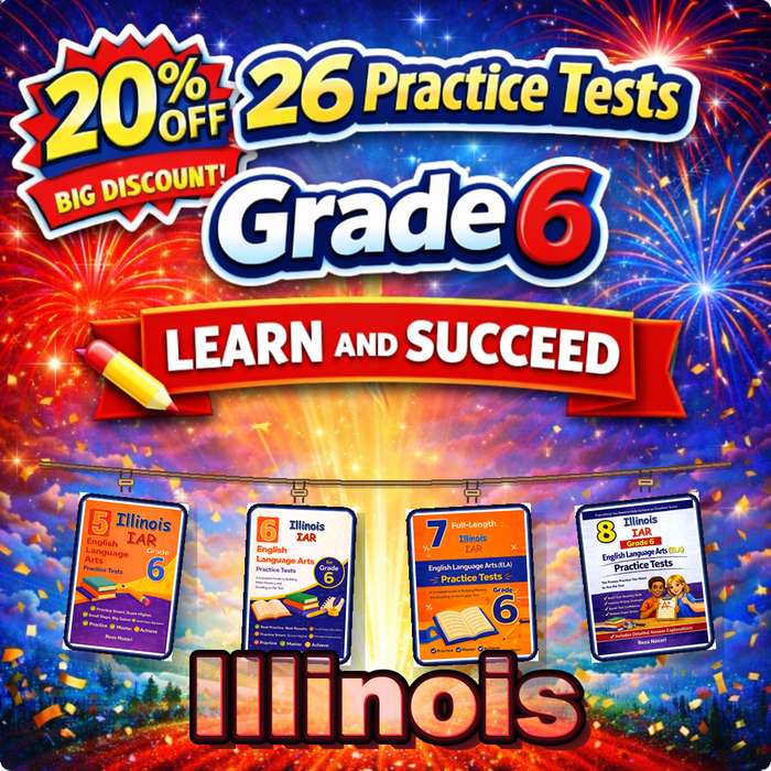 Illinois Grade 6 ELA Preparation Bundle cover