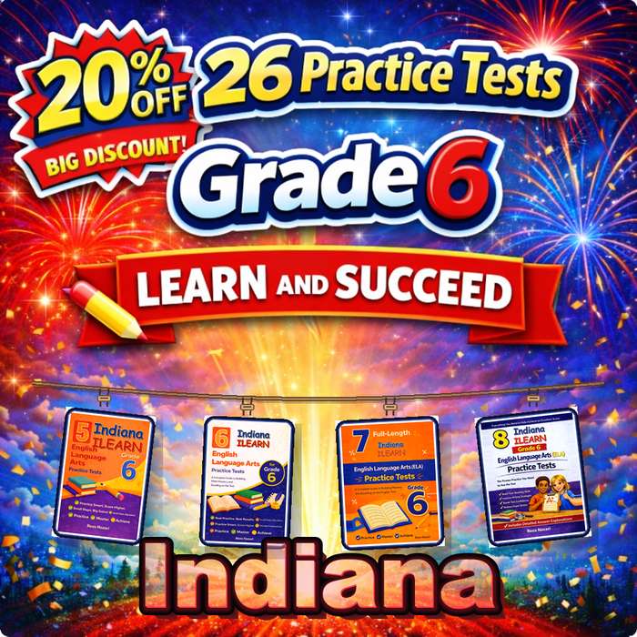 Indiana Grade 6 ELA Preparation Bundle cover