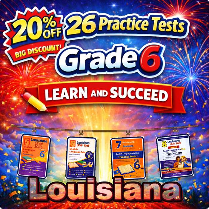 Louisiana Grade 6 ELA Preparation Bundle cover