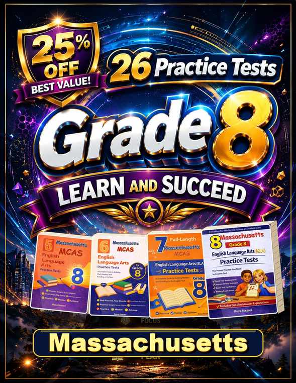 Massachusetts Grade 8 ELA Preparation Bundle cover