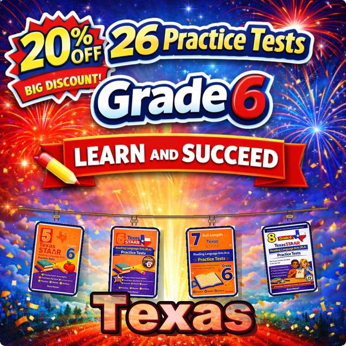 Texas Grade 6 ELA Preparation Bundle cover