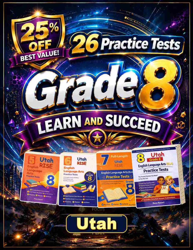 Utah Grade 8 ELA Preparation Bundle cover