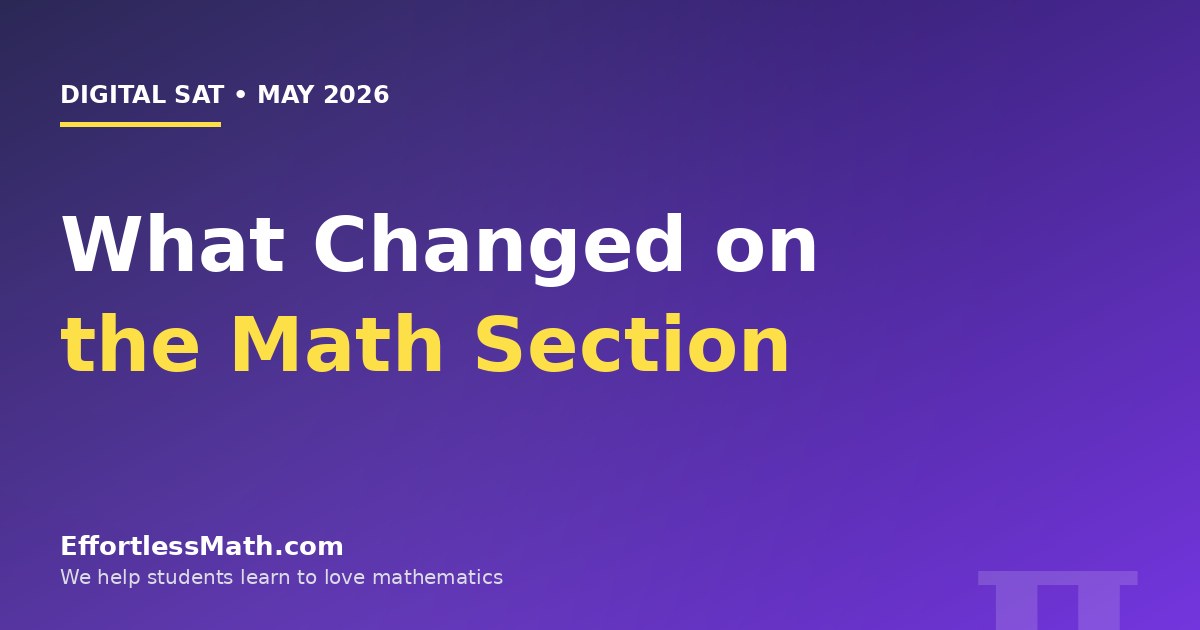 Gre Math Syllabus Digital SAT Math 2026: What Changed