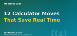 The Desmos Cheat Sheet for SAT Math: 12 Calculator Moves That Save Real Time
