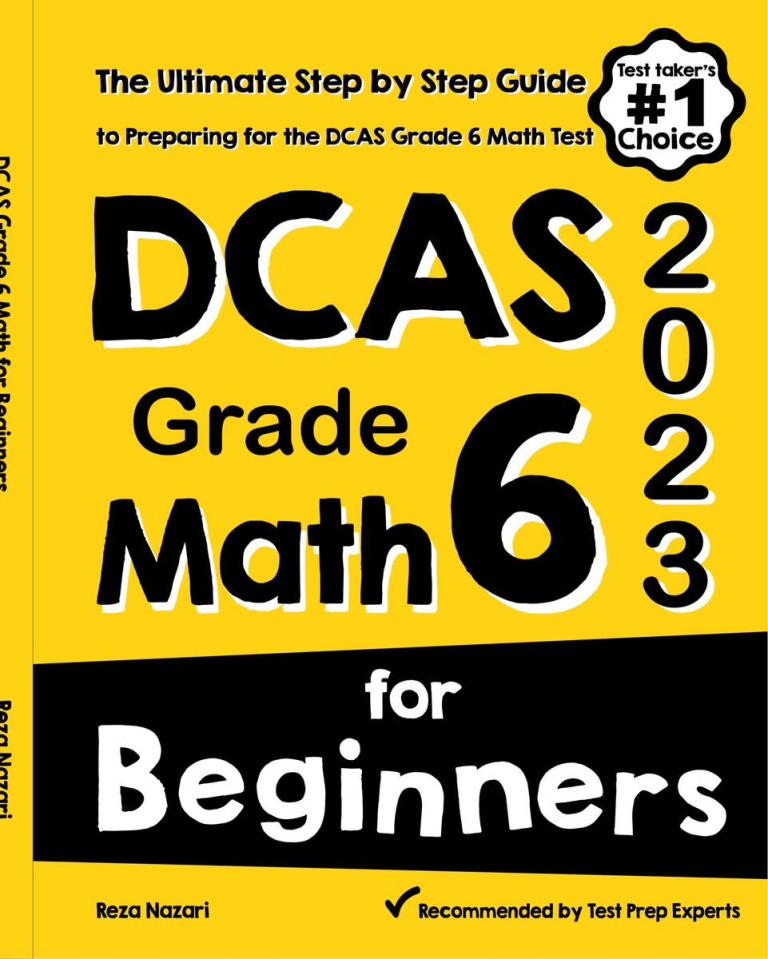 DCAS Grade 6 Math for Beginners 2026: The Ultimate Step by Step Guide to Preparing for the DCAS Math Test cover