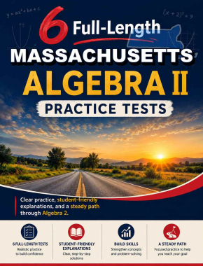 6 Full Length Massachusetts Algebra II Practice Tests