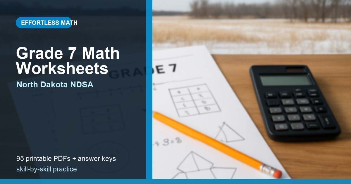 North Dakota NDSA Grade 7 Math Worksheets: 95 Free Printable PDFs ...