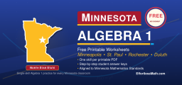 Minnesota Algebra 1 Free Worksheets: Printable Algebra 1 Practice You Can Download Free