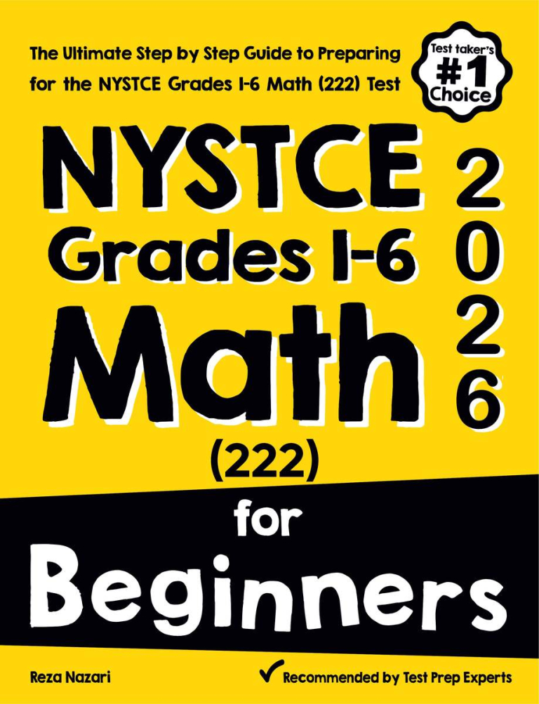 NYSTCE Grades 1-6 Math (222) for Beginners cover
