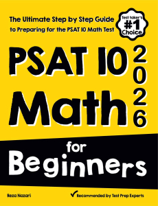 PSAT 10 Math for Beginners 2026 cover